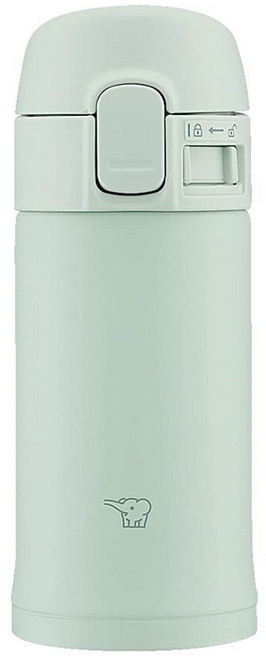 ZOJIRUSHI 象印 一鍵式不鏽鋼輕量保溫保冷馬克杯隨行杯 SMPD20GM, 1個, 200ml, 鼠尾草綠