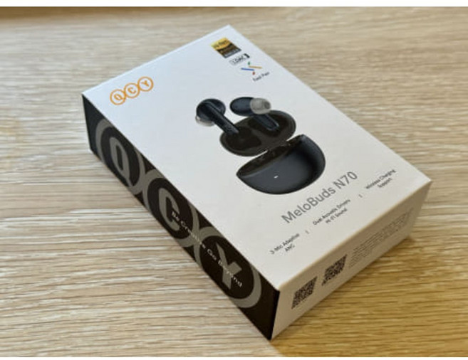 QCY MeloBuds N70 Aadptive 하이브리드 액티브 노이즈 캔슬링 무선 이어버드 블루투스 6.0 마이크 6개 클리어 콜 LDAC 고해상도 오디오 50시간 재생 충전, 티타늄 골드