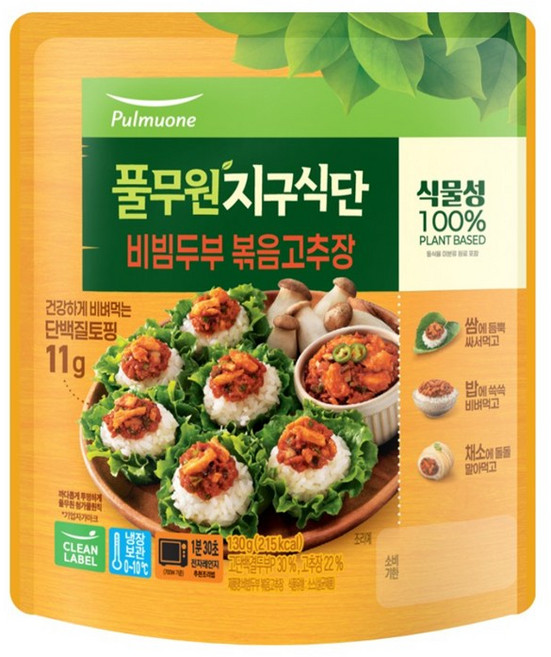 풀무원지구식단 비빔두부 볶음고추장, 8개