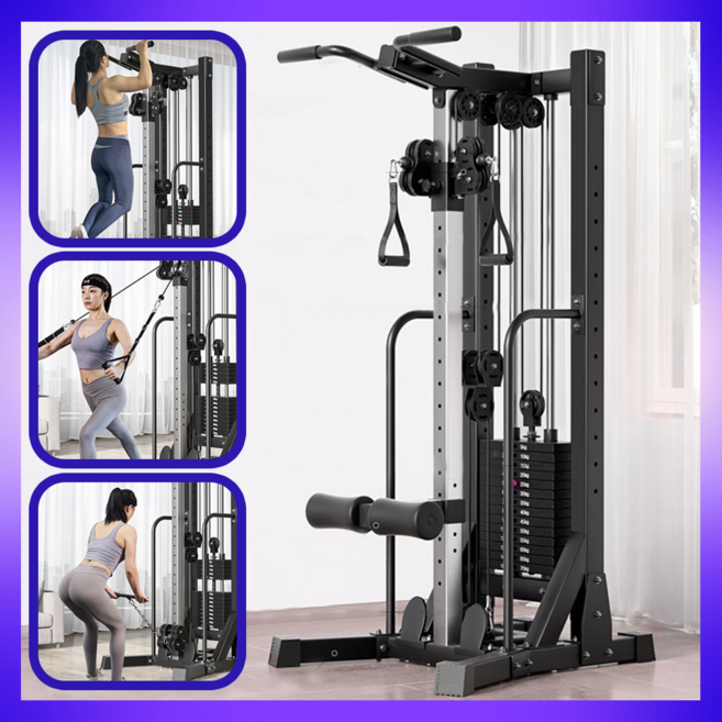 무스켈홈 튼튼한 홈짐세트 멀티짐 스미스머신 랫풀다운 로우케이블 전신 웨이트, 100kg