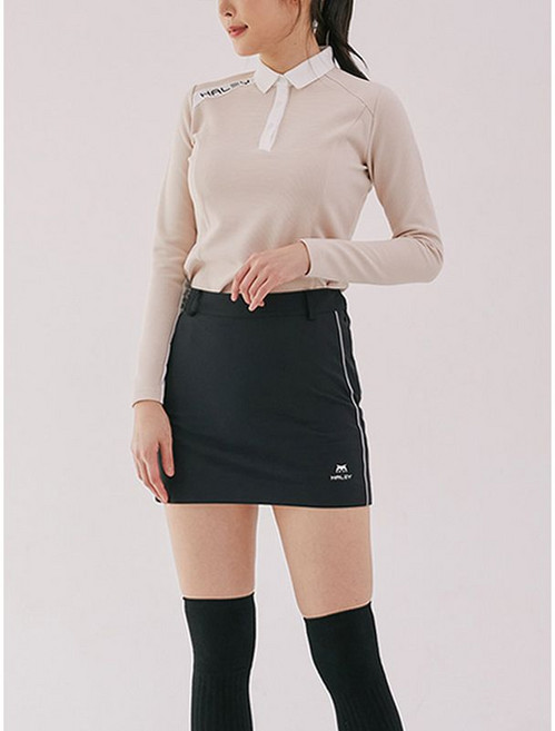 HALEY 헤일리골프 여성용 라인 로고 긴팔 카라티셔츠 HS KT1006