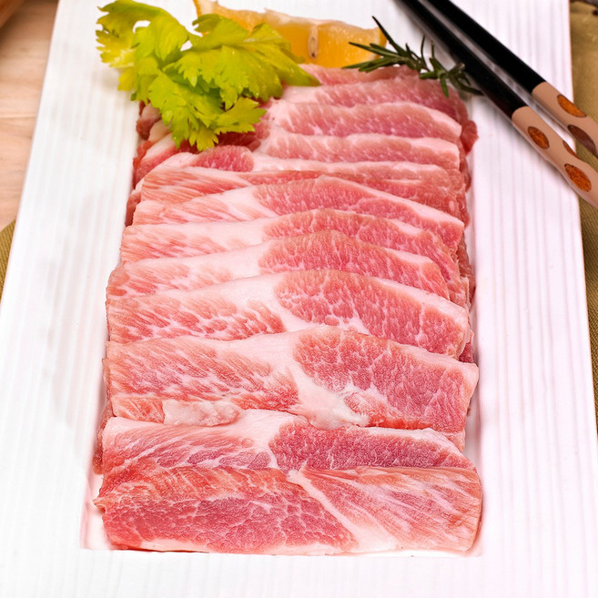 캠핑고기 한돈 스킨진공포장 신선한 제주 흑돼지 가브리살, 1개, 300g