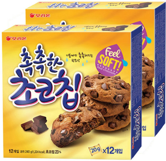 오리온 촉촉한 초코칩, 240g, 2개