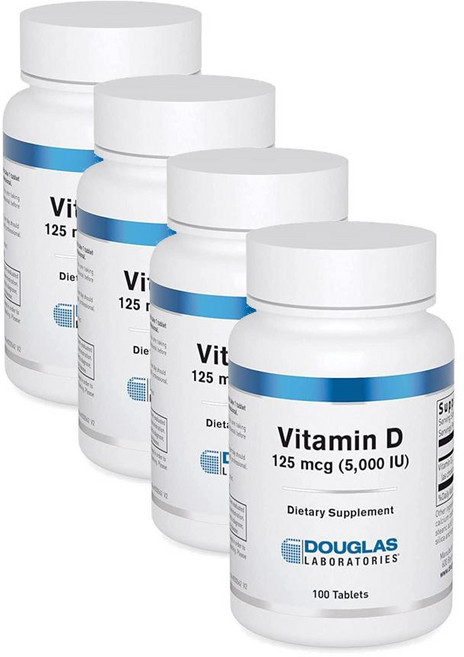 더글라스랩 비타민D 125mcg 5000IU Douglas Laboratories Vitamin D, 4개, 100정