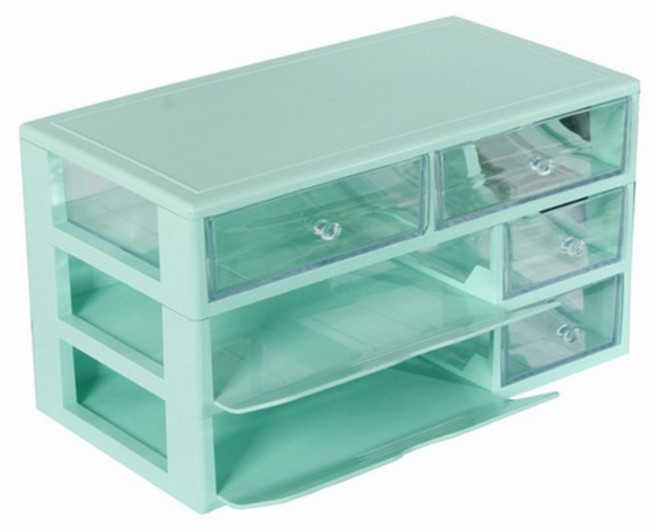 하라코리아 민트 3단 다용도 A4정리함 MB-3DM-2A4-2D, 3rd stage, 1단, 41.2 x 21.7 x 22.5cm