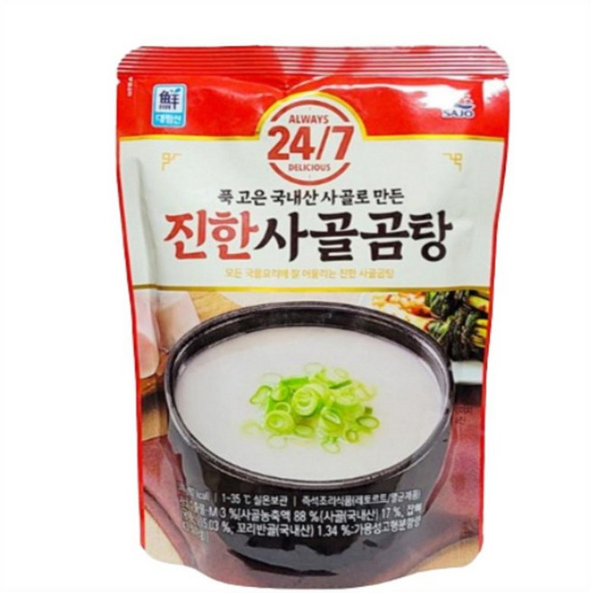 사조대림 대림선 24/7 진한 사골곰탕, 500g, 64개