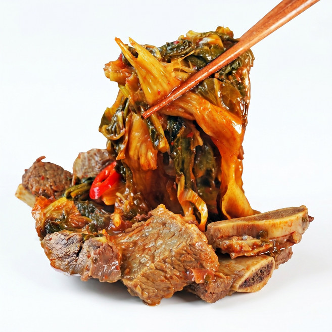 국내산 소갈비로 끓인 얼큰한 우거지 갈비탕 600g 즉석탕 밀키트, 1개