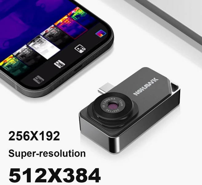 노호크 256*192 열화상 카메라 USB-C iOS 및 안드로이드 기기용 25Hz 가정 검사자용, 01 256x192 SR 512x384