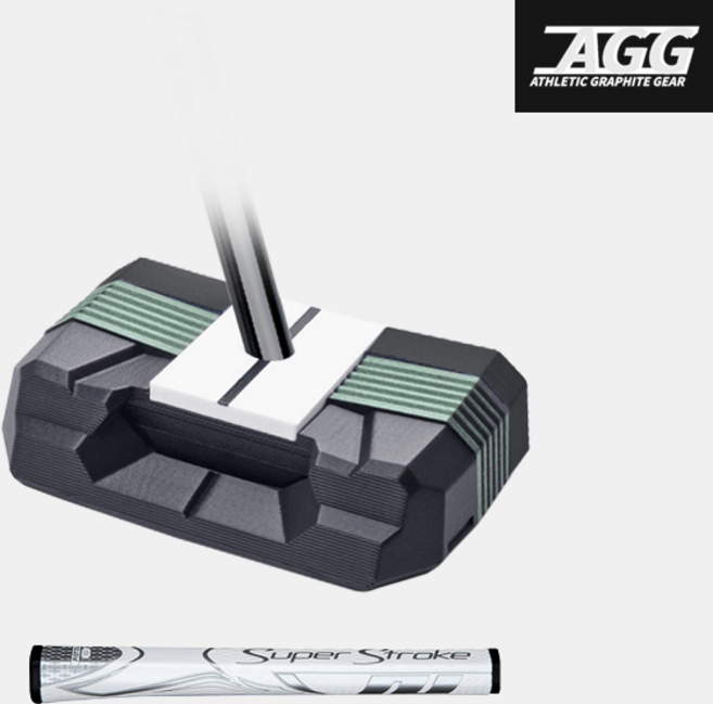 이용희프로퍼터 주문제작 굴림채 ZET 제로토크 블랙스틸샤프트 세미말렛 퍼터 슈퍼스트로크그립, 그린 34인치1.0 WHT실버