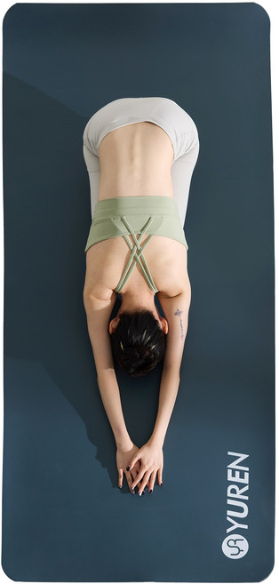 유렌 와이드 운동매트 90 x 195cm 요가매트 15mm NBR 홈트매트, 네이비, 1개
