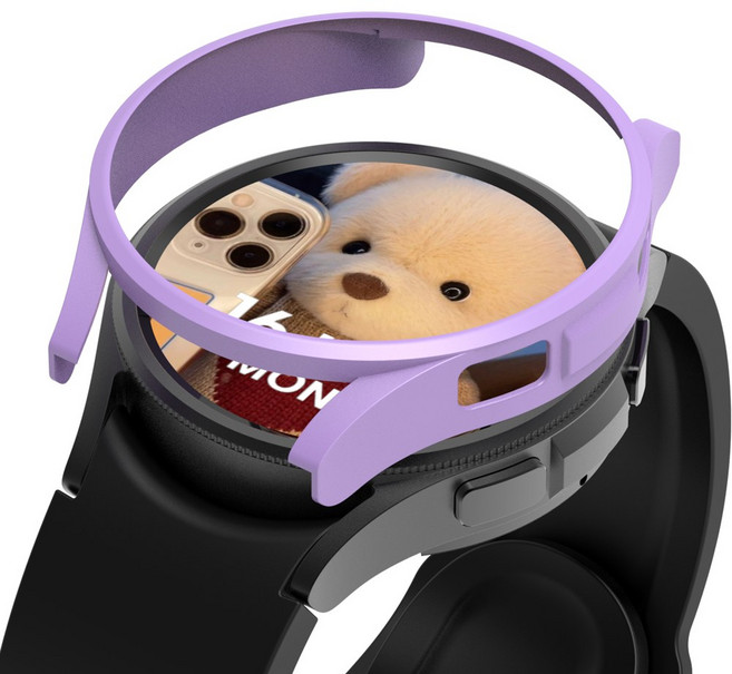 로랜텍 바디 프레임 하드커버 스마트워치 케이스, 퍼플, 1개