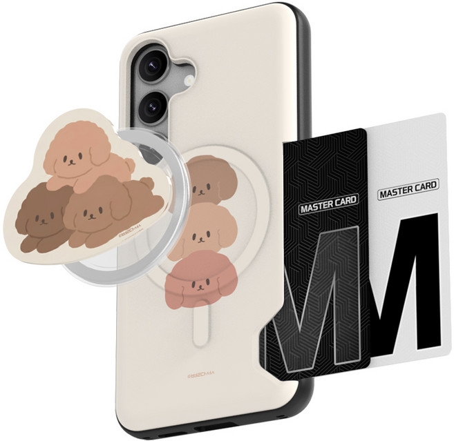 별다섯 핸드폰 맥세이프 투카드 수납 케이스 + 맥세이프 핸드 그립 스마트 톡 홀더