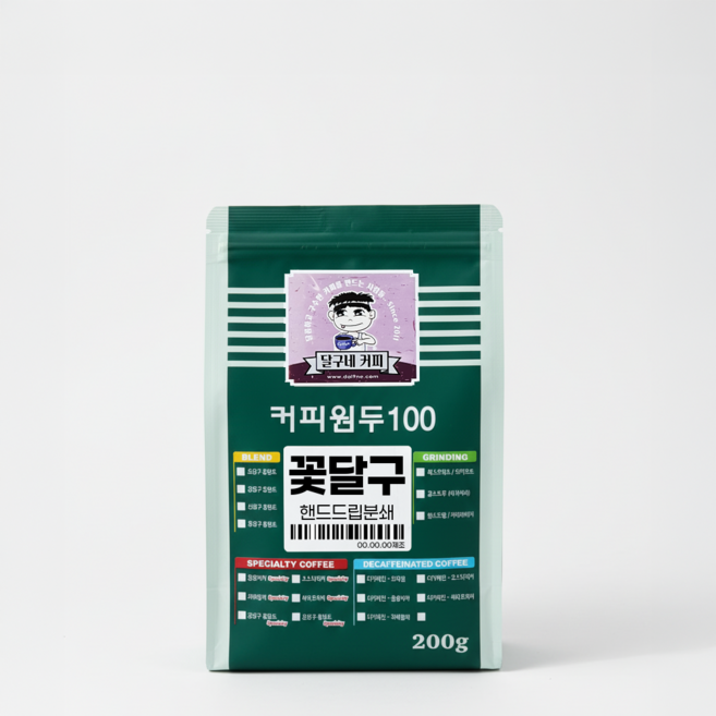 달구네커피 로스팅 200g 핸드드립/커피메이커 분쇄원두, 꽃달구네 블렌드 200g, 1개