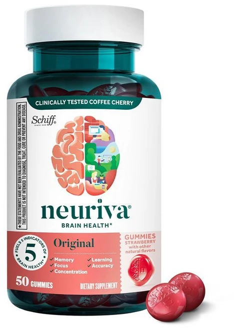 뉴리바 브레인헬씨 비타민 B6/B12 50정 구미젤리 딸기 누트로픽 포스파티딜세린함유, 1개 - 쿠팡