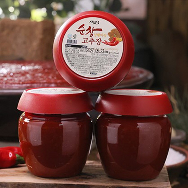TV홈쇼핑 세교정 강병원명인 순창상황버섯고추장 500g 순창 상황버섯 조선된장 500g 안전한 먹거리 국내산 국산 홈쇼핑 맛있는 고추장 영양만점 홈쇼핑, 6개, 500.01g