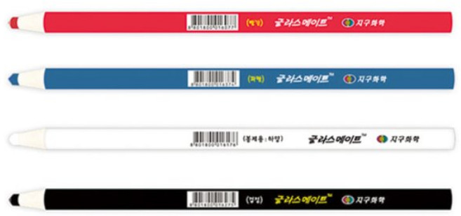 [파이브온] 지구화학 글라스매이트 유리용 채점용 색연필 1타 12자루, 12개, 1색, 블루