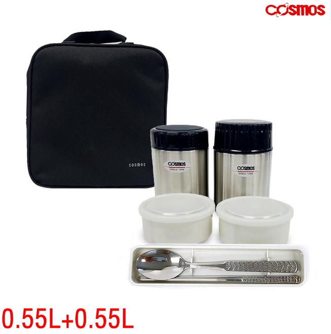 다봄마켓 코스모스 원+원 다용도 보온보냉 2인도시락세트, 1개, 1개