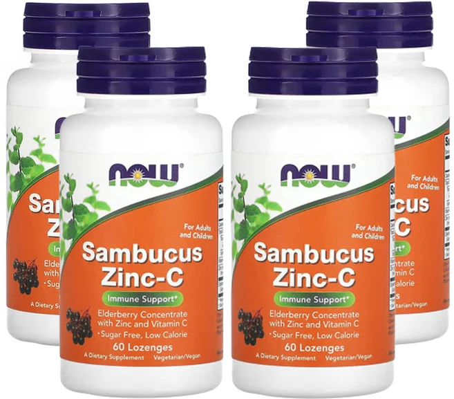 나우푸드 삼부커스 아연-C 60정, 4팩 - 쿠팡