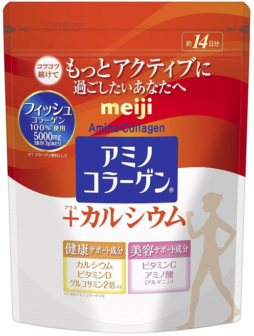 meiji 明治 日本膠原蛋白 胺基酸 低分子 維他命 膠原蛋白 皮膚 頂級 補充包 3包入 粉末 meiji, 98g, 1個