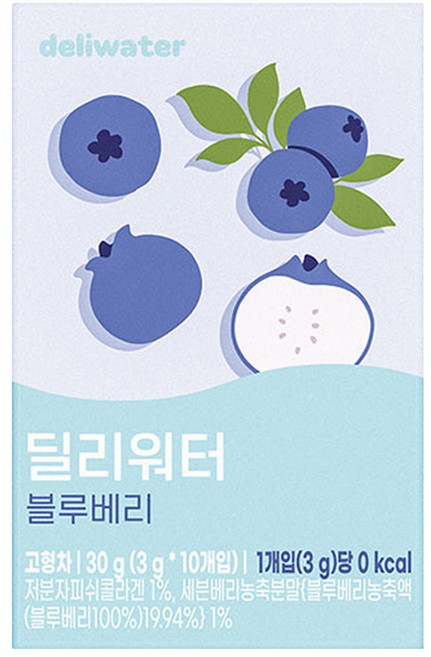 딜리워터 블루베리 마시는 포도당 10포, 30g