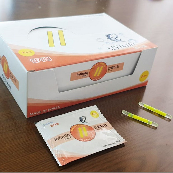 인피니티 국산 케미 라이트 일자형 1박스(50봉) 4mm, 50개