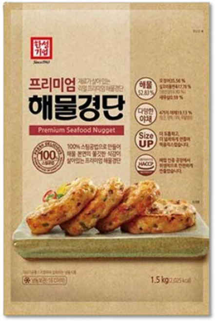 한성기업 프리미엄 해물경단 1.5KG PREMIUM SEAFOOD NUGGET
