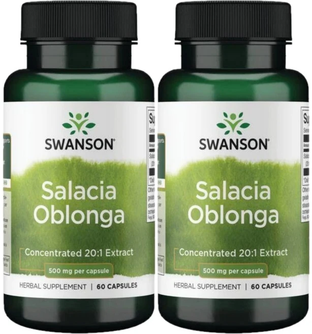 스완슨 살라시아 오블롱가 500mg, 2개, 60정 - 쿠팡