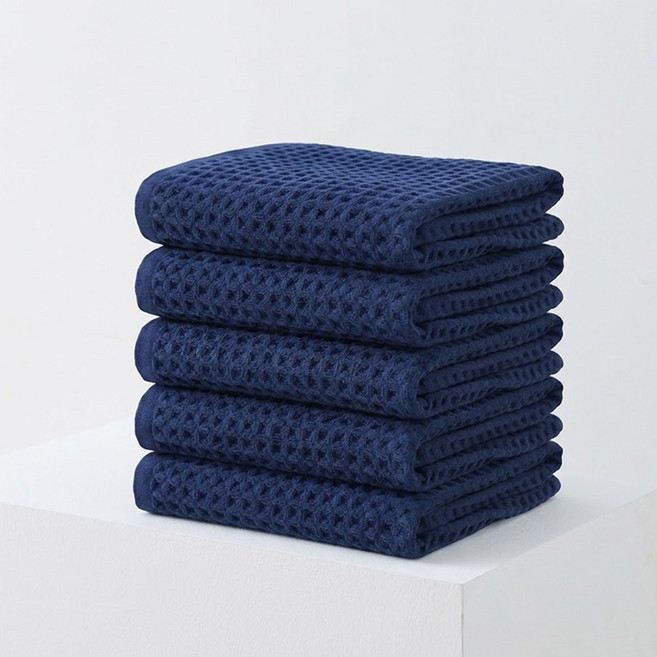 호텔수건 40수 부드러운 세면타월 데일리 프리미엄 수건, 5개, 블루