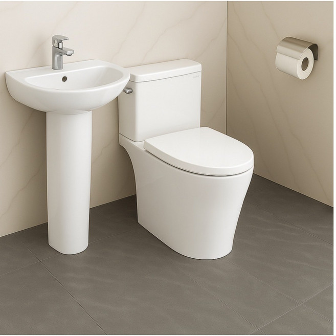 양변기세면대 수전까지 세트가격 치마형양변기 INTO C-951 긴다리원형 L-108 세트