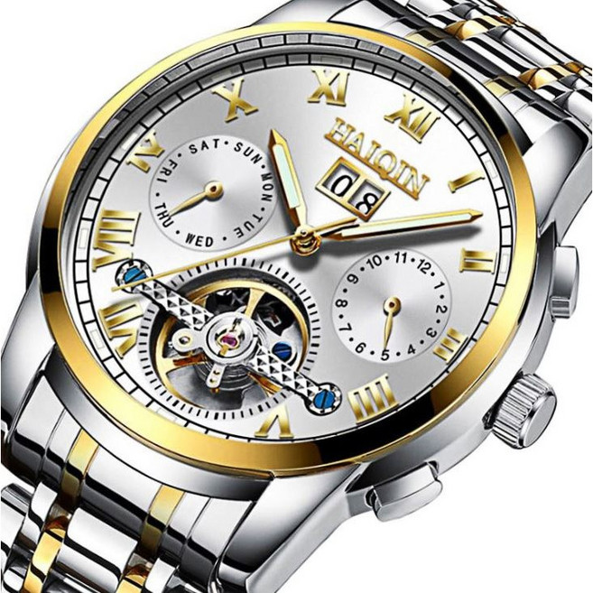 HAIQIN 남자시계 남성시계 손목시계 오토매틱 메탈시계 명품시계 남자손목시계