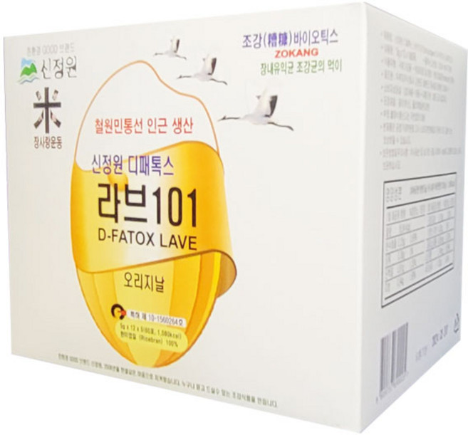 조강식품 라브 101 오리지널 (스틱형 ) 라이스브랜 신정원 디패톡스 철원평야생산, 1개, 300g