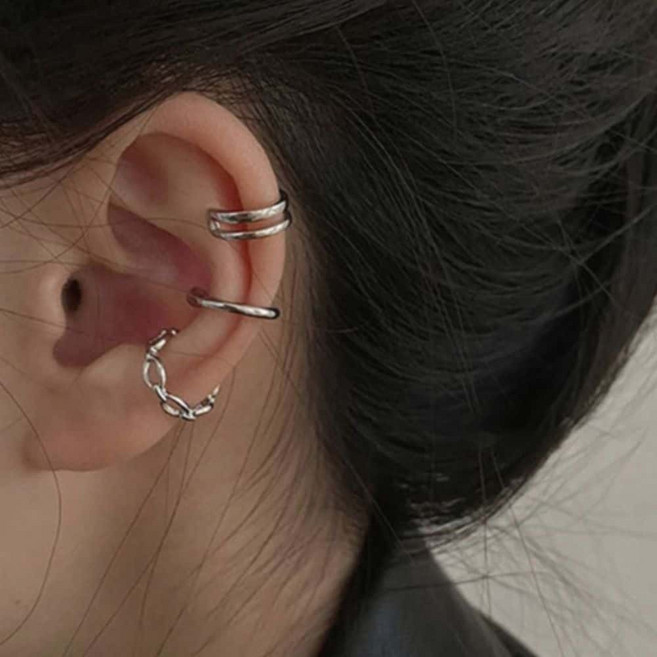 페이크피어싱 귀찌 8종 니켈프리 알레르기프리 이어커프 귓볼장식