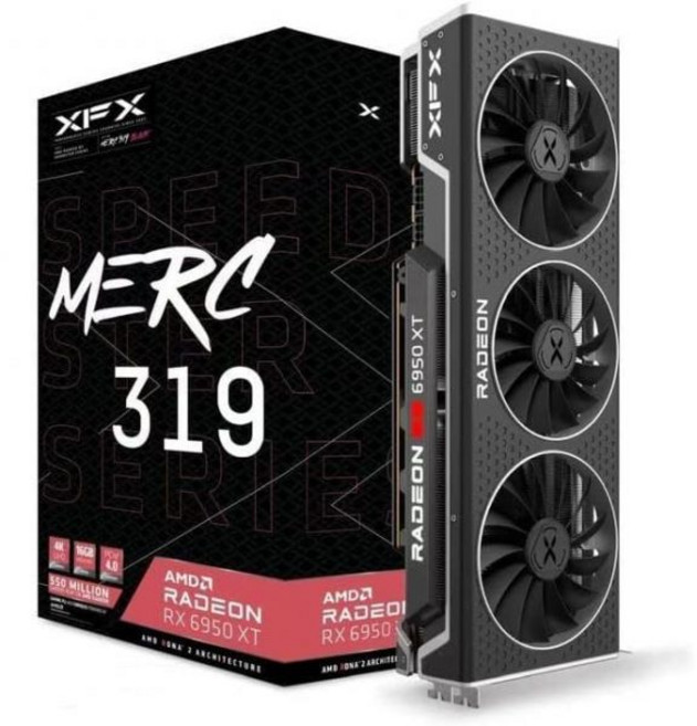 XFX 스피드스터 MERC319 AMD 라데온 RX 6800 XT CORE 게이밍 그래픽 카드 16GB GDDR6 HDMI 3xDP RX68 XTAFD9, RX 6950 XT, 1개