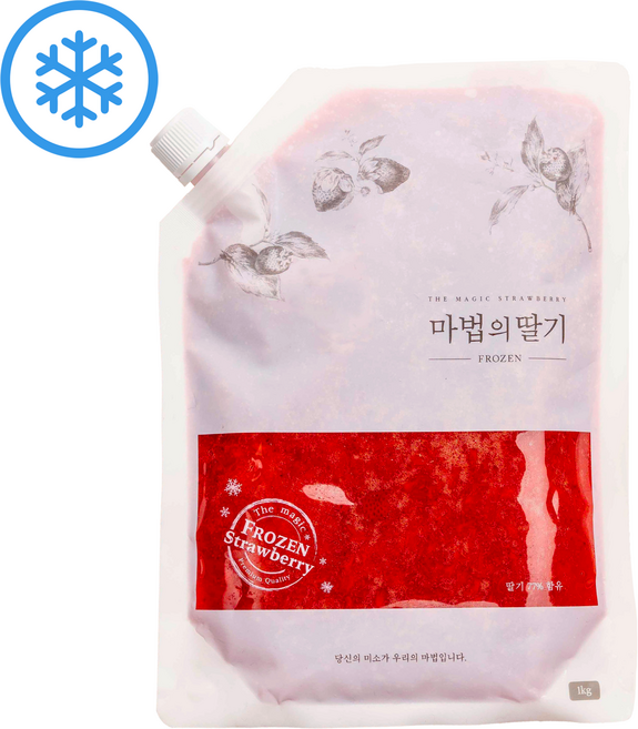 마법의딸기 프로즌 냉동 수제 딸기청, 1kg, 1개입, 5개