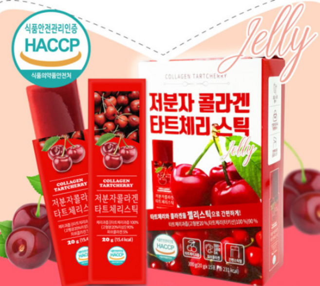 저분자 콜라겐 타트체리 젤리스틱 타트체리 스틱 ( 20g * 15포), 300g, 1개