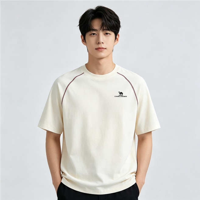 CAMEL CROWN 남성 여름 흡한속건 기능성 스포츠 반팔티
