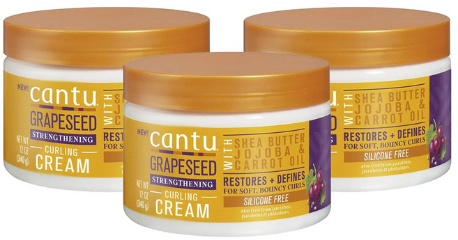 칸투 포도씨 강화 컬링 크림, 3개, 340g