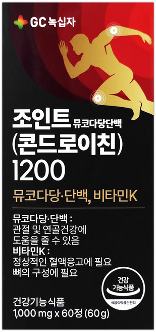 녹십자GC 조인트 뮤코다당단백 1200 비타민K, 1개, 60정