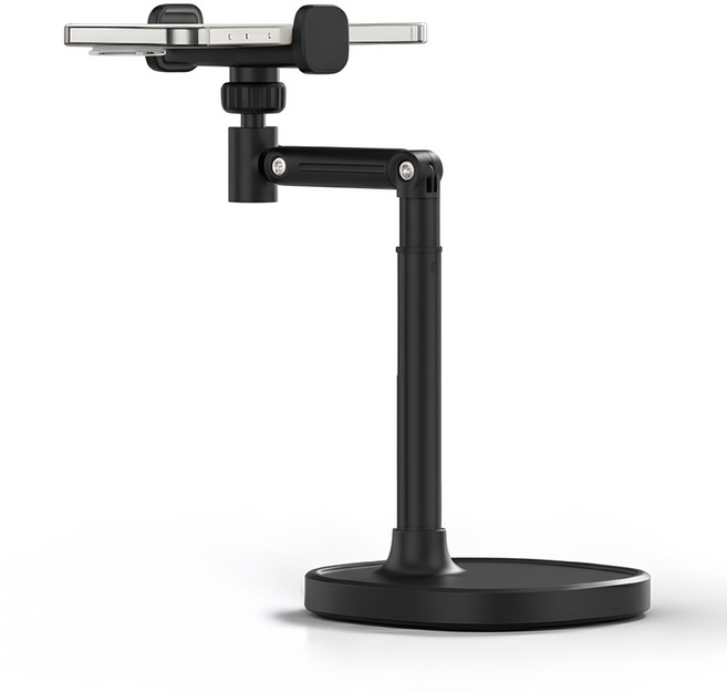 락스탠드 높이조절 고강도 유튜브 핸드폰 거치대, 블랙, 1개