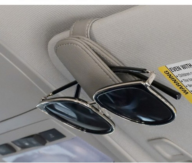 모어데이홈 자동차 선바이저 썬글라스 클립 1개, 그레이