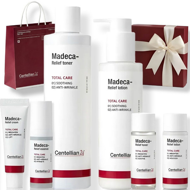 센텔리안24 마데카 릴리프 토너 로션 스킨케어 6종세트 선물포장, 1세트