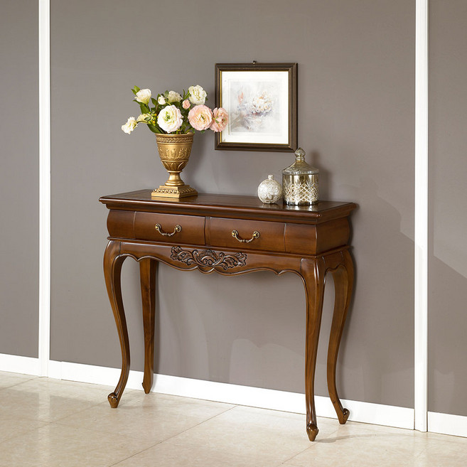 [유캐슬] 마호가니 엔틱 원목 브라더 콘솔_착불배송, 엔틱컬러