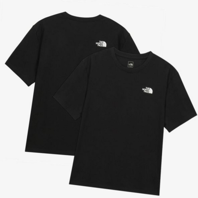 [매장판] 노스페이스 반팔티 남성 캐주얼 코튼 베이직 티셔츠 블랙 NT7US03A