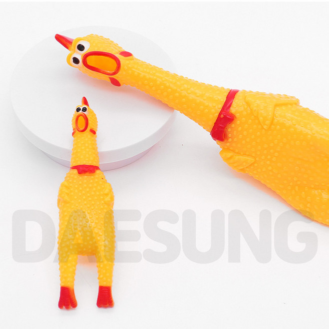 듀오독 강아지 장난감 삑삑이 엽기 미친닭, 1개, one color