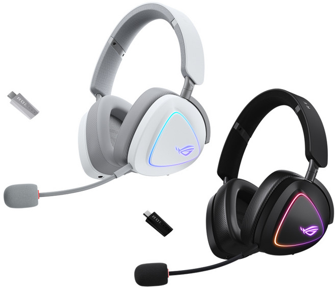 ROG Delta II 無線電競耳機, 白色,主商品+ Throne II Core