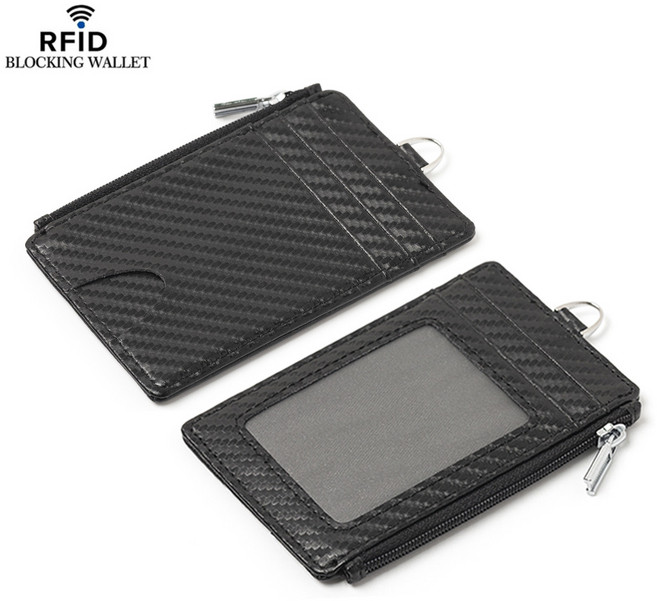 비피엘 슬림카드지갑 카본 지퍼포켓 RFID차단