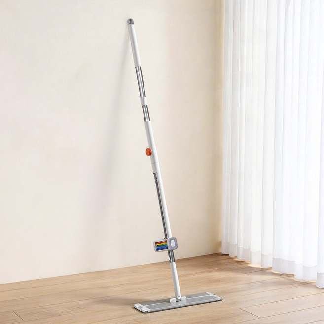 조이보스 노터치 슬라이드 밀대걸레+극세사 리필4매 밀대 세트, 1세트