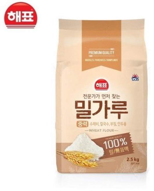 해표 중력 밀가루, 2.5kg, 1개
