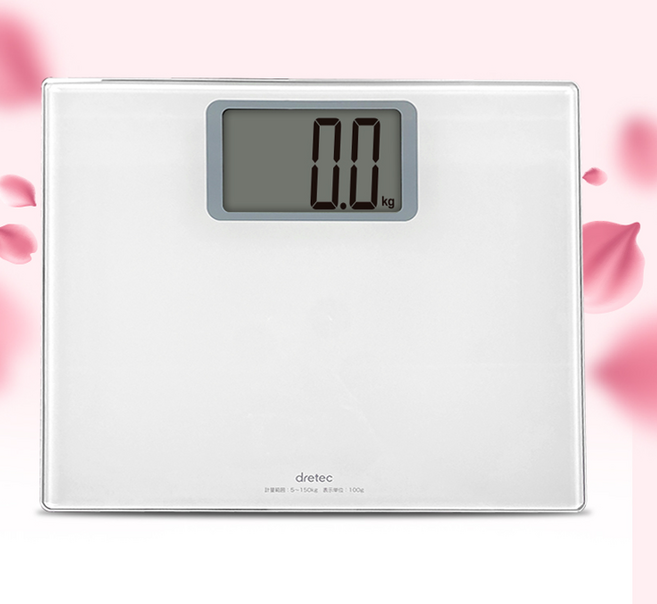 드레텍 대화면 체중계 효도체중계, 1개, 화이트, BS-163