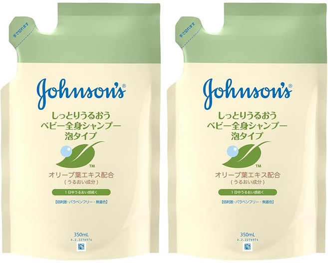 Johnsons Baby 존슨즈베이비 울오이 전신 샴푸 거품형 리필 350ml 2개입